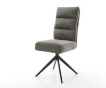 Drehstuhl Pela-Flex Bouclé Soft Schlamm Kreuzgestell breit Schwarz 360...