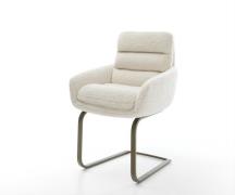 Freischwinger Abelia-Flex mit Armlehnen Teddystoff Beige Freischwinger...