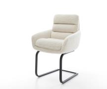 Freischwinger Abelia-Flex mit Armlehnen Teddystoff Beige Freischwinger...