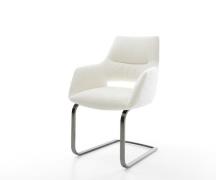 Freischwinger Yago-Flex mit Armlehnen Bouclé Soft Beige Freischwinger ...