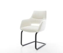 Freischwinger Yago-Flex mit Armlehnen Bouclé Soft Beige Freischwinger ...