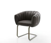 Freischwinger Jada-Flex Mikrofaser Anthrazit Vintage Freischwinger fla...