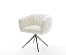 Drehstuhl Jada-Flex Bouclé Soft Beige Kreuzgestell breit Graphit 360° ...