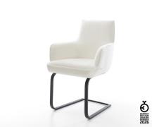 Freischwinger Heira-Flex mit Armlehnen Bouclé Soft Beige Freischwinger...