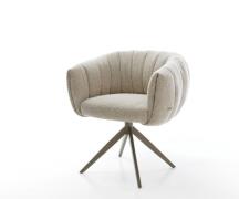 Drehstuhl Jada-Flex Webstoff Soft Beige Kreuzgestell breit Effektfinis...