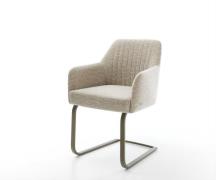 Freischwinger Greg-Flex Webstoff Soft Beige Freischwinger flach Effekt...