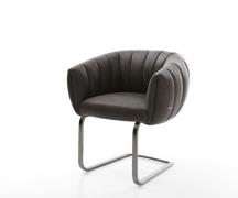 Freischwinger Jada-Flex Mikrofaser Anthrazit Vintage Freischwinger fla...