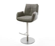 Barstuhl Clea-Flex Bouclé Soft Schlamm Drehfuß höhenverstellbar Edelst...