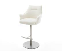 Barstuhl Alja-Flex Bouclé Soft Beige Drehfuß höhenverstellbar Edelstah...