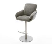 Barstuhl Luan-Flex Bouclé Soft Schlamm Drehfuß höhenverstellbar Edelst...