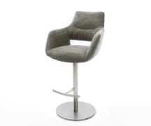 Barstuhl Yago-Flex Bouclé Soft Schlamm Drehfuß höhenverstellbar Edelst...