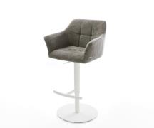 Barstuhl Yulo-Flex Bouclé Soft Schlamm Drehfuß höhenverstellbar Metall...