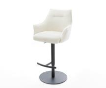 Barstuhl Alja-Flex Bouclé Soft Beige Drehfuß höhenverstellbar Metall S...