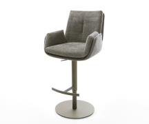 Barstuhl Clea-Flex Bouclé Soft Schlamm Drehfuß höhenverstellbar Metall...