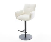 Barstuhl Nela-Flex Bouclé Soft Beige Drehfuß höhenverstellbar Metall S...