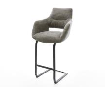 Barstuhl Yago-Flex Bouclé Soft Schlamm Freischwinger Flach Metall Schw...