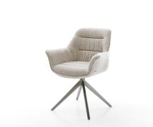 Drehstuhl Kaira-Flex Webstoff Soft Beige Kreuzgestell breit Graphit 36...