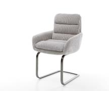 Freischwinger Abelia-Flex mit Armlehnen Cord Silbergrau Freischwinger ...