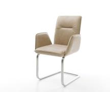 Freischwinger Vinja-Flex Mikrofaser Beige Vintage Freischwinger flach ...