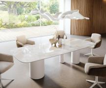 Esstisch Edge Boot 270x120 cm Keramik Iris FMG Onice Grigio Troa Metal...