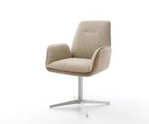 Drehstuhl Zoa-Flex Materialmix Schlamm Fußkreuz Edelstahl 360° drehbar...