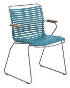 Sessel Click plastikmaterial blau / Kunststoff & Armlehnen Bambus - Ho...