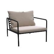 Gepolsterter Sessel Avon metall textil beige / Stoff & Stahl - Houe - ...