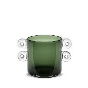Vase Wind & Fire glas grün / Ø 17,5 x H 18 cm - Serax - Grün
