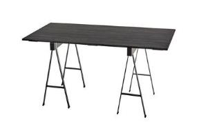 rechteckiger Tisch Studio Simple holz schwarz / mit Tischböcken - 150 ...