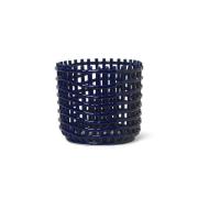 ferm LIVING - Ceramic Basket Large Blue
