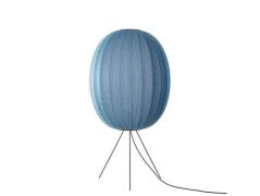Made By Hand - Knit-Wit 65 Hoch Oval Stehleuchte Medium Blue Stone