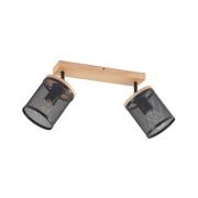 Lindby - Kiriya 2 Deckenleuchte Black/Wood