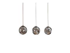 Lindby - Valentina 3 Pendelleuchte Smoked Grey/Brown