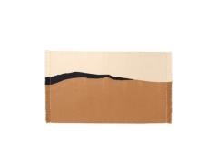 Ferm Living - Soil Kelim Rug 140x200 Dark Sand/Off-White