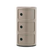 Kartell - Componibili 3 Beistelltisch Taupe