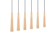 Envostar - Wooden Round Cones 6 Pendelleuchte Wood/Black