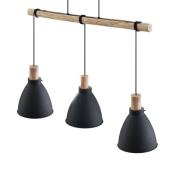 Lindby - Trebale 3 Pendelleuchte Black/Wood