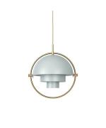 GUBI - Multi-Lite Pendelleuchte Ø36 Messing/Sea Grey