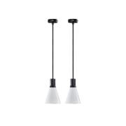 DybergLarsen - Gent Pendelleuchte 2 pcs Matt Black/Opal