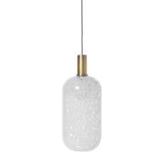 Ferm Living - Collect Pendelleuchte Casca Tall Milk/Low Brass