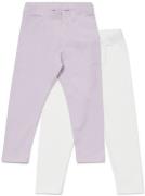 Petite Chérie Atelier Arielle Leggings 2er-Pack, Weiß/Lavendel 134-139