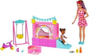 Barbie Spielset Babysitter Hüpfburg