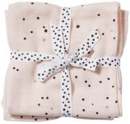 Done By Deer Musselindecke Dreamy Dots 2er-Pack, Powder