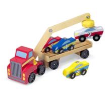 Melissa &  Doug Lastwagen mit Autos, Holz