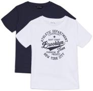 Luca &  Lola Paulo T-Shirt 2er-Pack, White/Navy 134-139