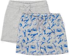 Luca &  Lola Ricolo Shorts 2er Pack, Grey Melange 110-116