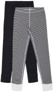 Luca &  Lola Toto Lange Unterhose 2er-Pack, Black/Stripes 134–140