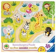 Ravensburger Knopfpuzzle Unterwegs Im Zoo 8 Teile