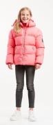 Svea Short Padded Frill Parka, Happy Pink, 110