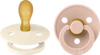 BIBS Colour Schnuller 2er-Pack Latex Größe 2, Ivory/Blush